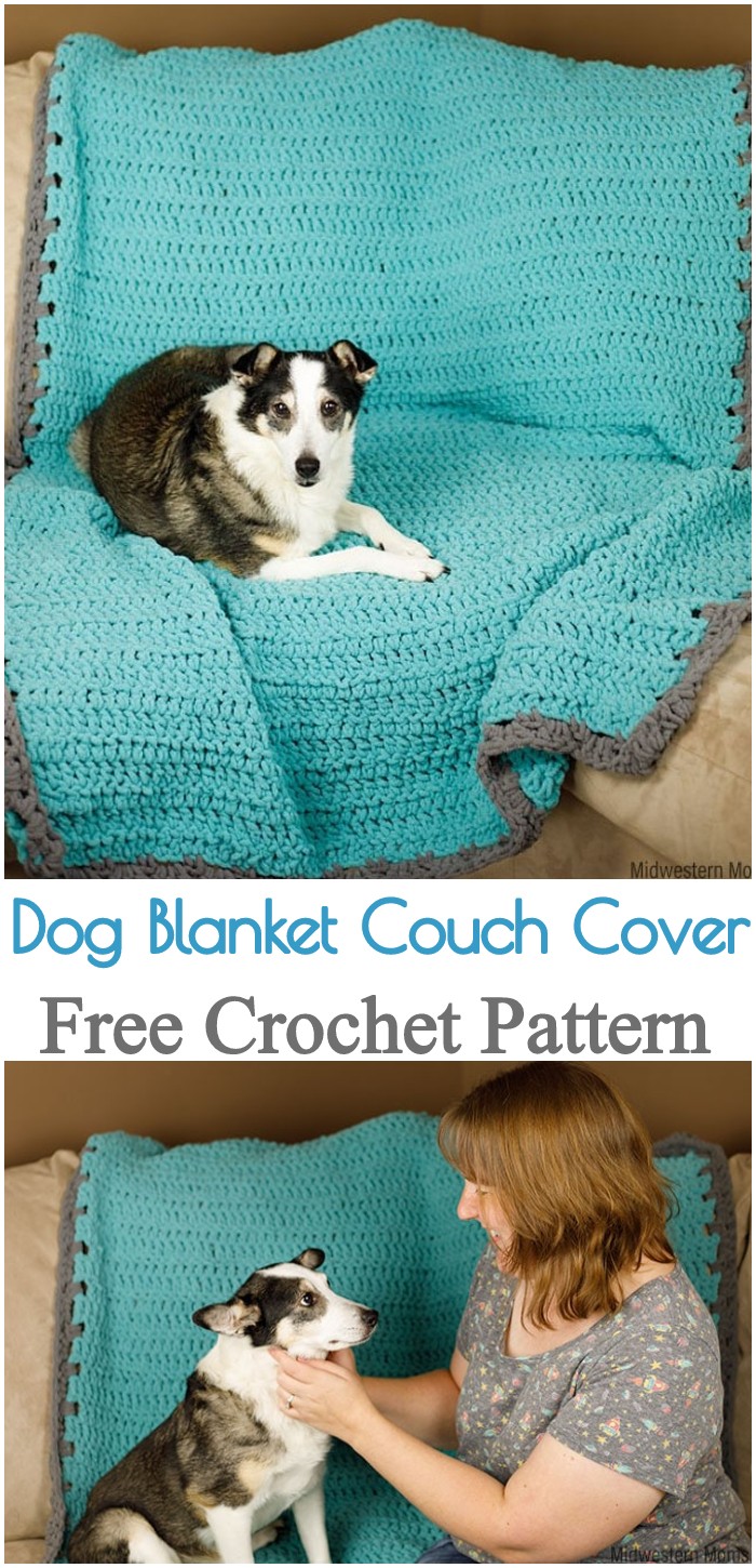 Crochet Dog Blanket Couch Cover