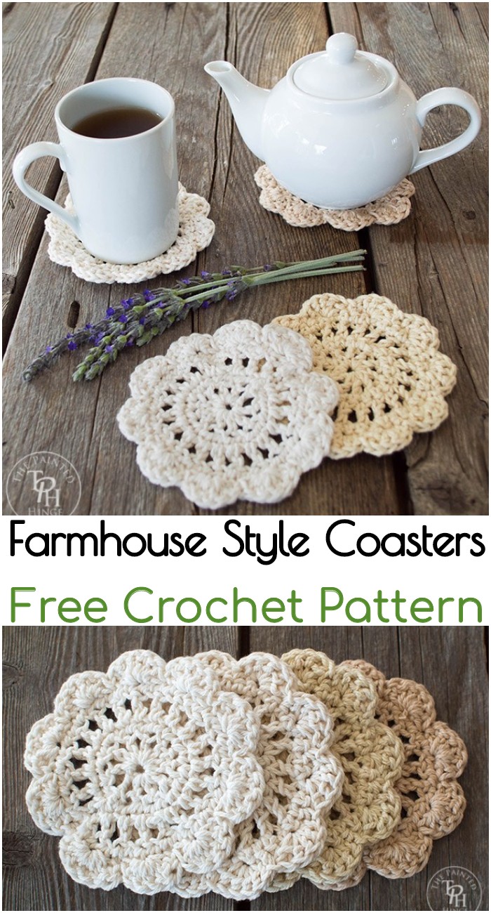 Crochet Farmhouse Style Coasters