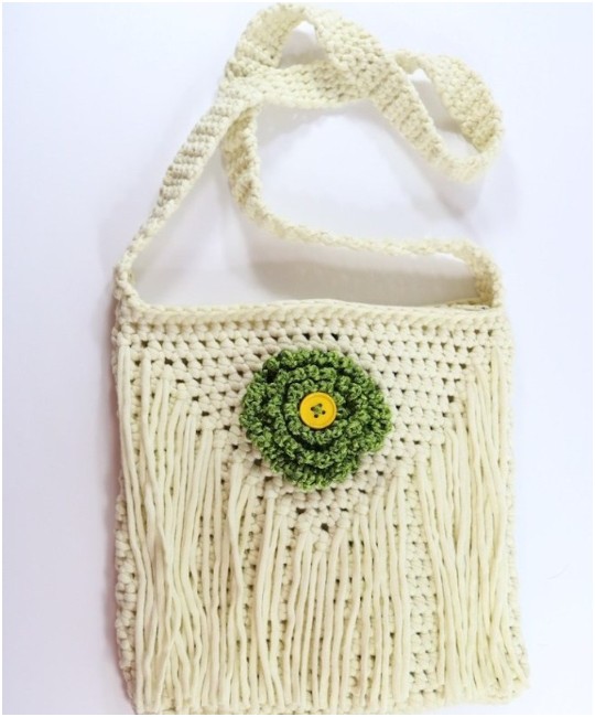 Crochet Flower Shoulder Bag