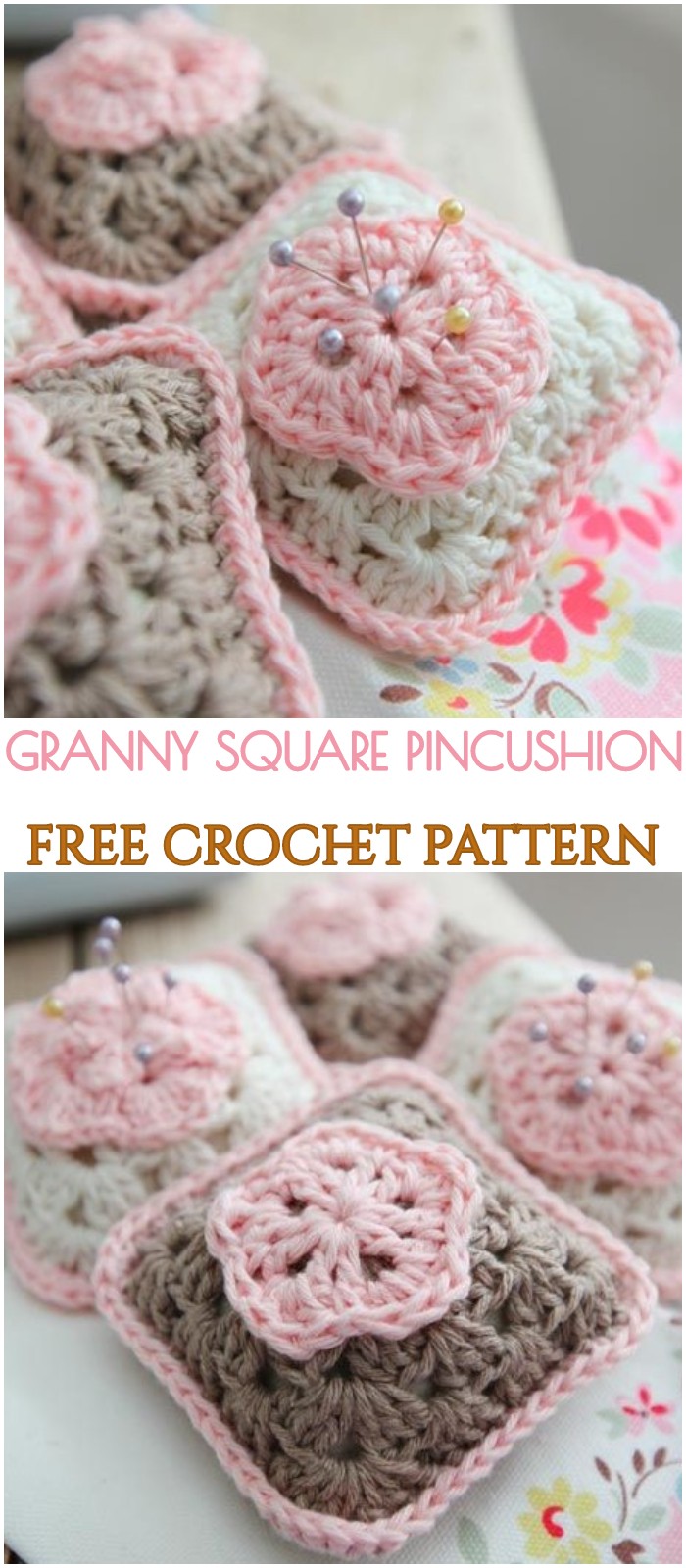 Crochet Granny Square Pincushion