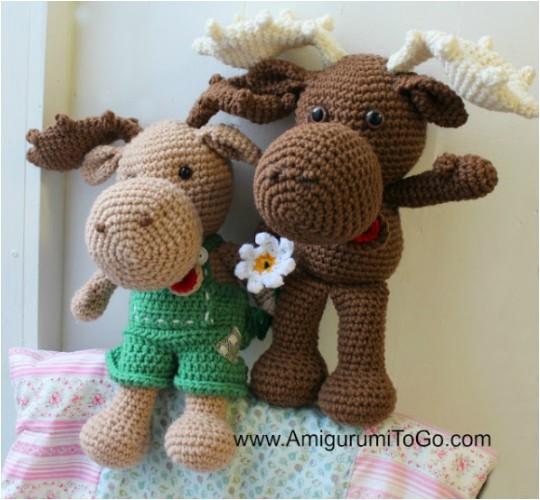 Crochet Large Moose Toy
