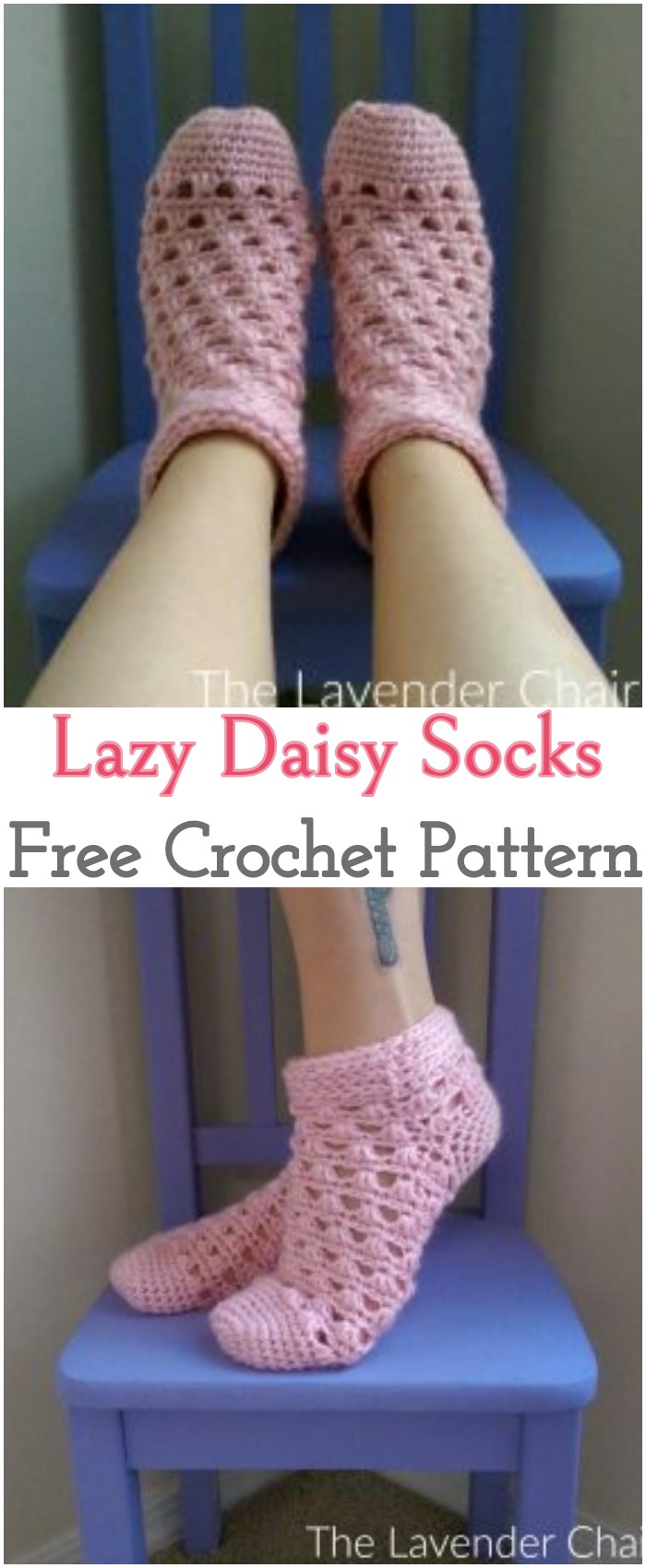 Crochet Lazy Daisy Socks