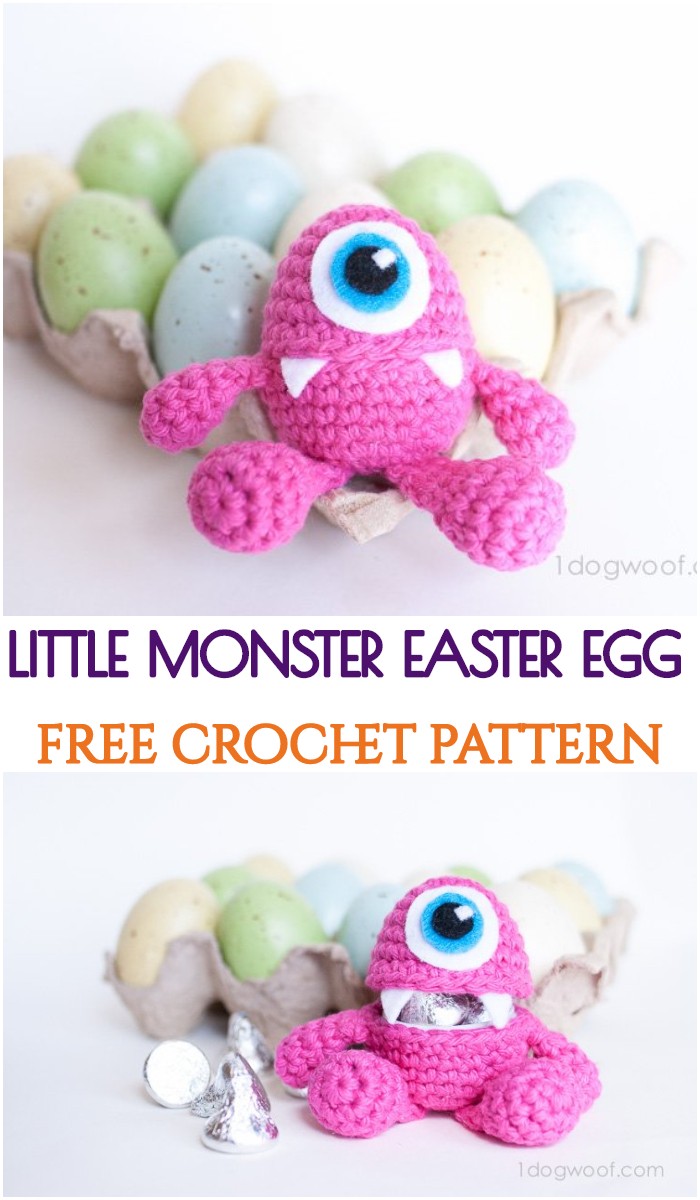 Crochet Little Monster Easter Egg