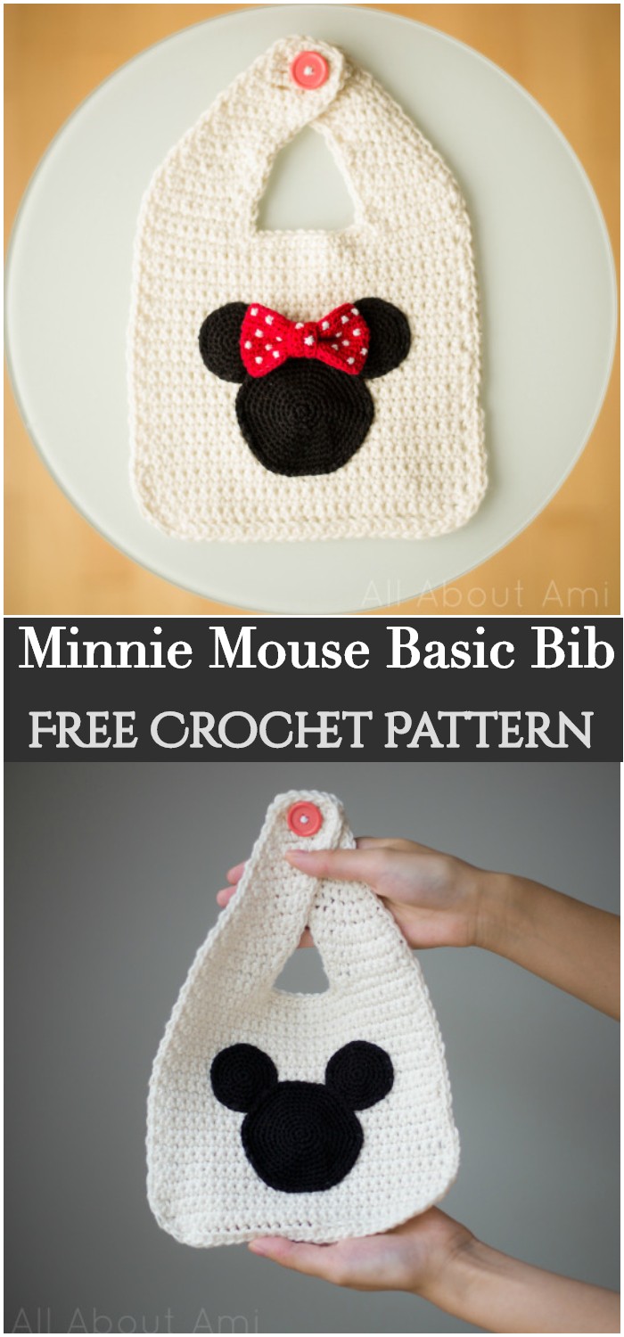 Crochet Minnie Mouse Basic Bib