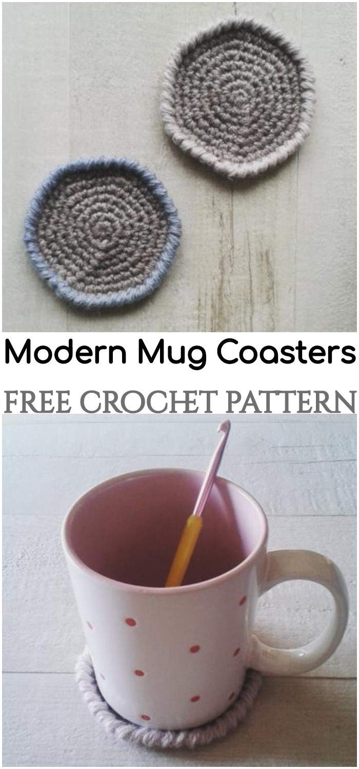Crochet Modern Mug Coasters