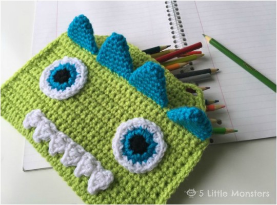 Crochet Monster Pencil Bag