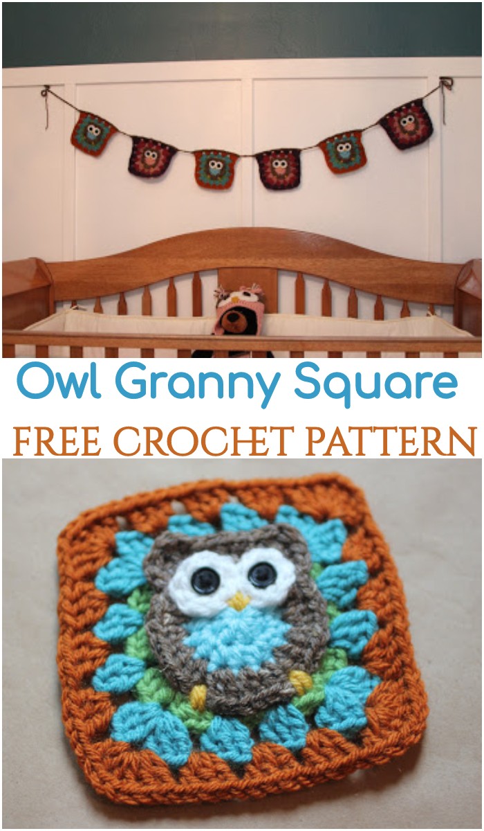Crochet Owl Granny Square