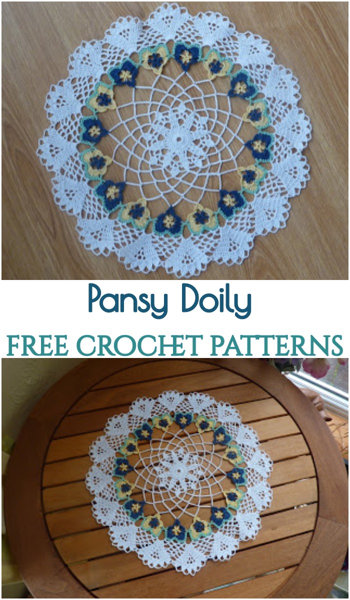 Crochet Pansy Doily