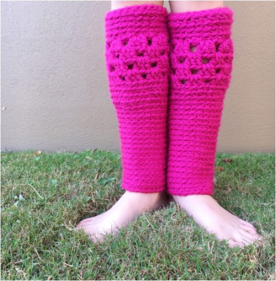 Crochet Pink Leg Warmers 