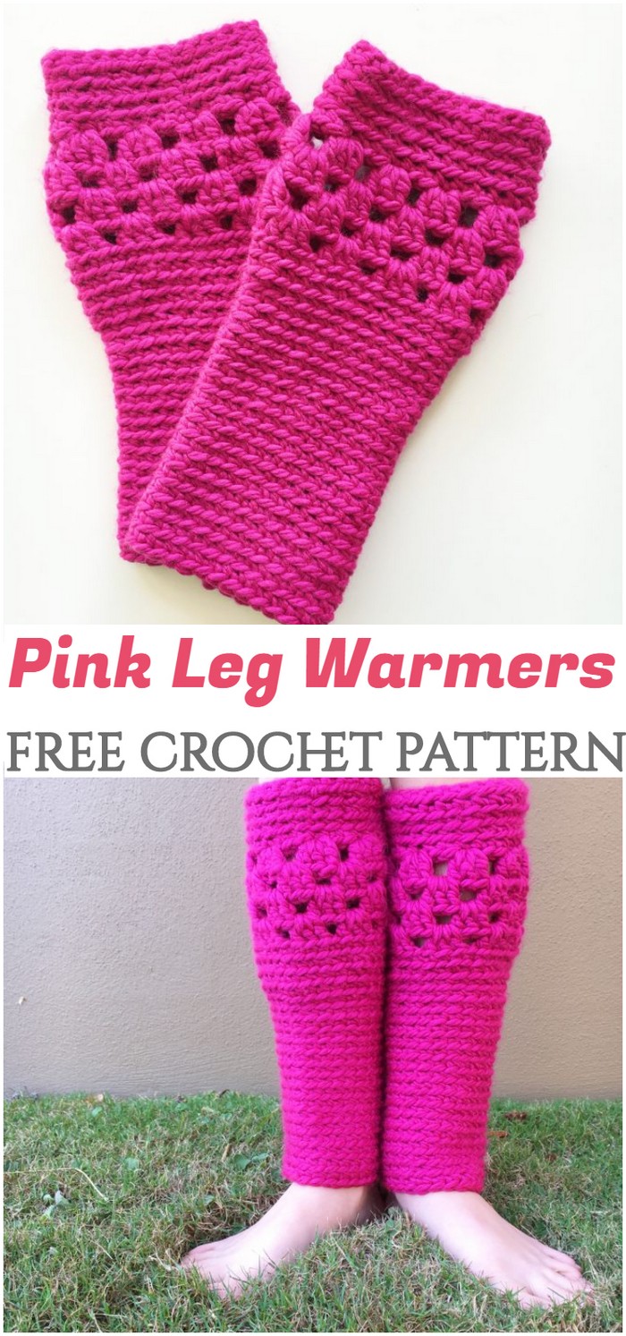 Crochet Pink Leg Warmers