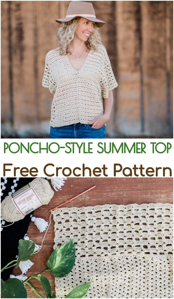 Crochet Poncho-Style Summer Top
