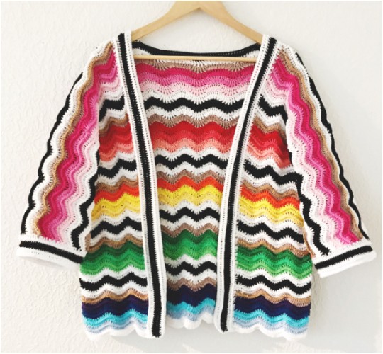 Crochet Rainbow Jacket