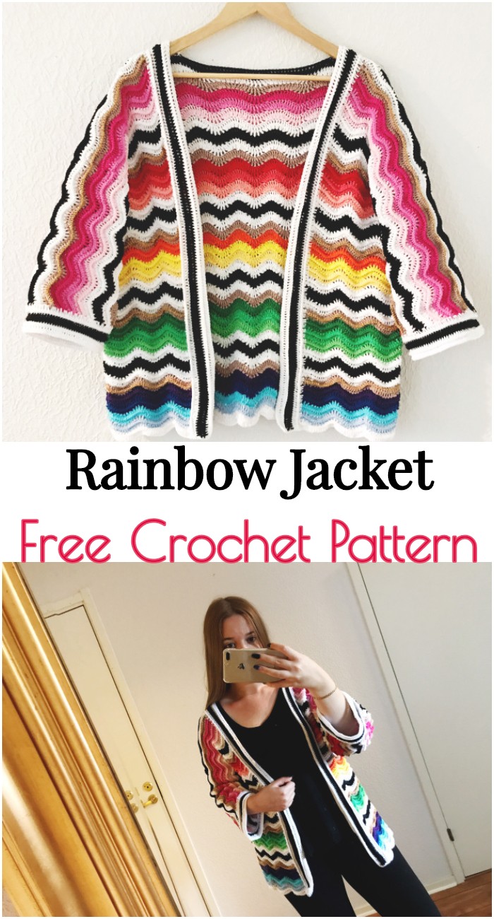 Crochet Rainbow Jacket