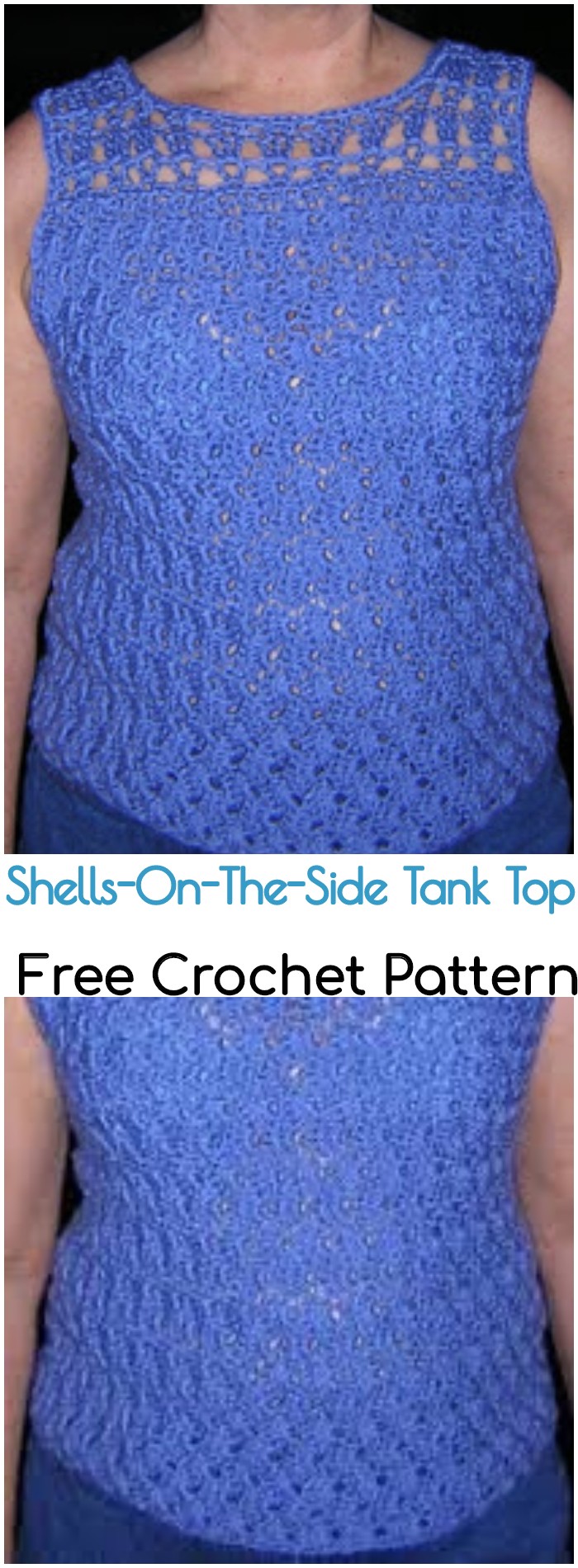 Crochet Shells-On-The-Side Tank Top