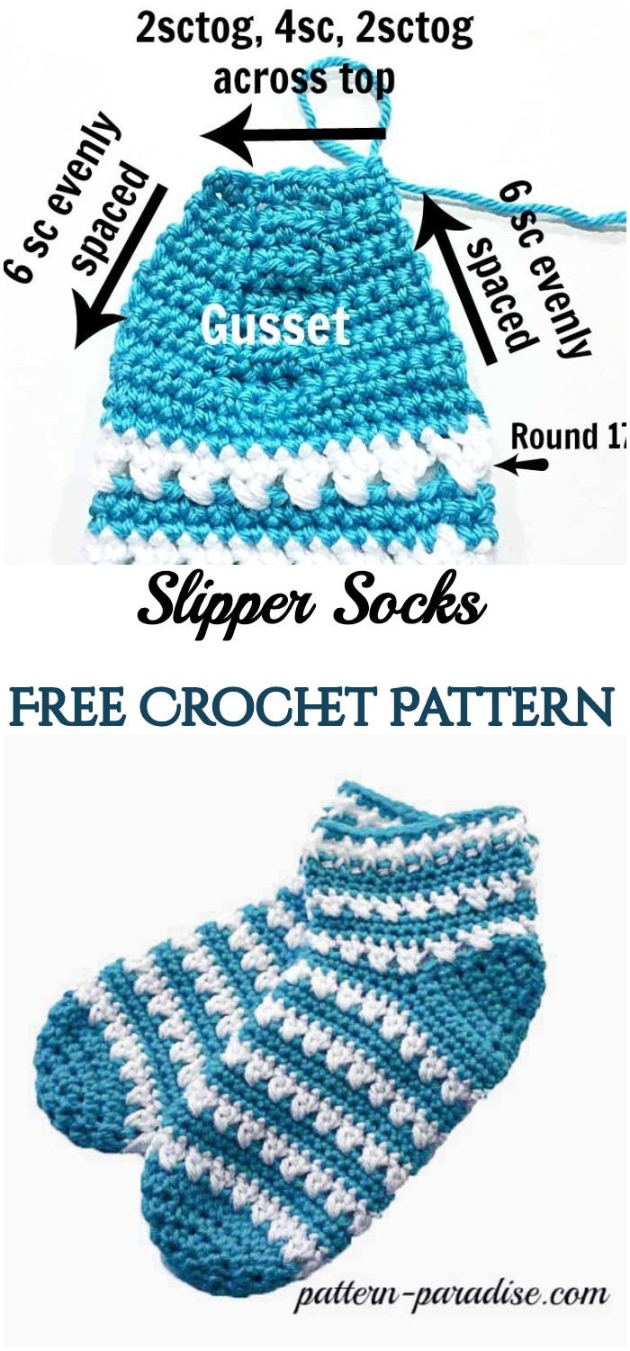Crochet Slipper Socks