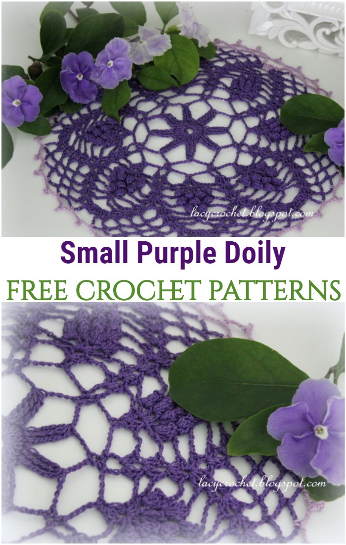 Crochet Small Purple Doily