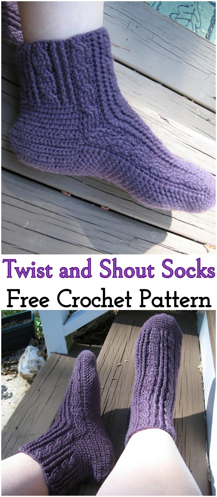 Crochet Twist and Shout Socks