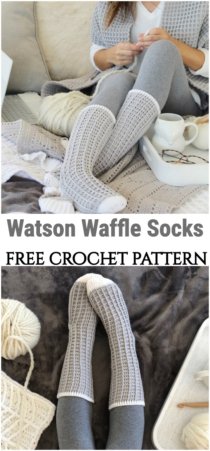 Crochet Watson Waffle Socks