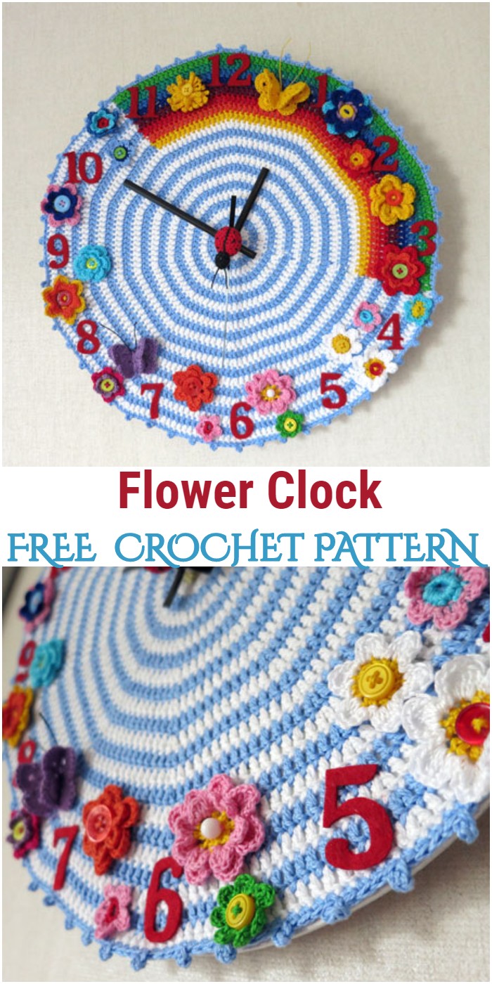 Crochet Flower Clock