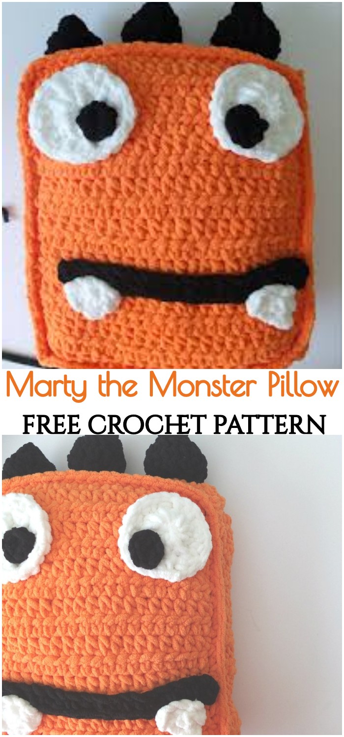 Marty the Crochet Monster Pillow