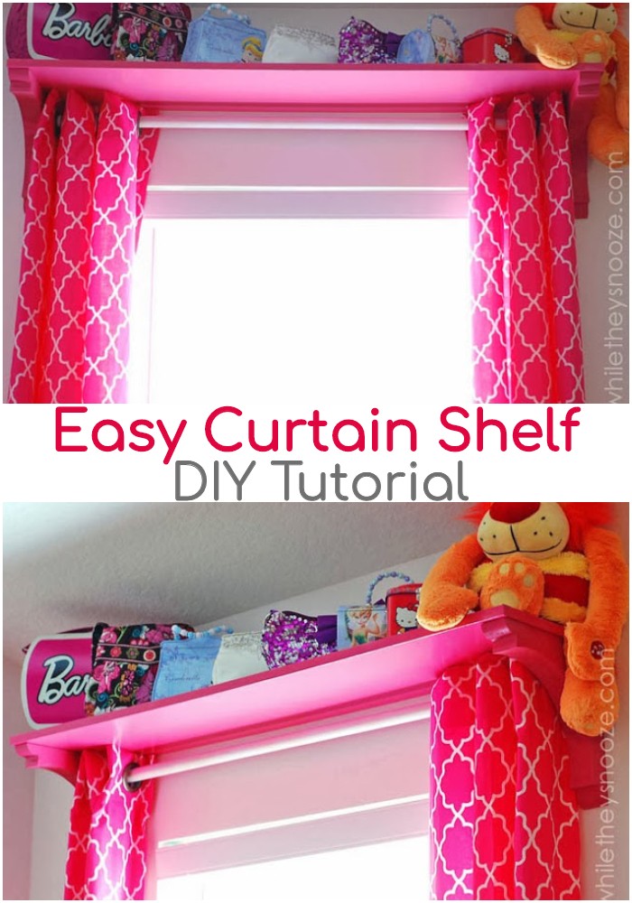 DIY Easy Curtain Shelf