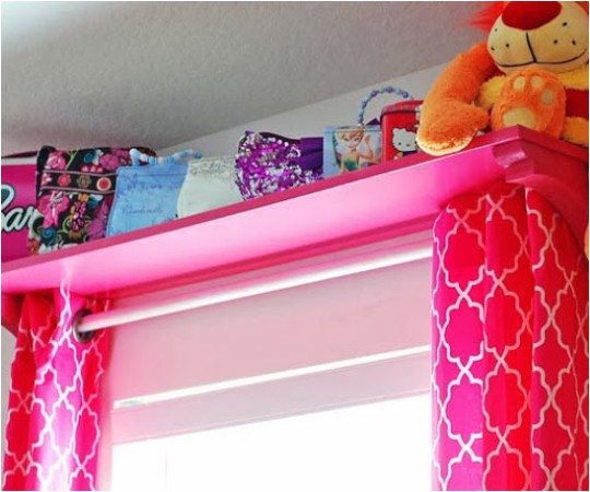 DIY Easy Curtain Shelf