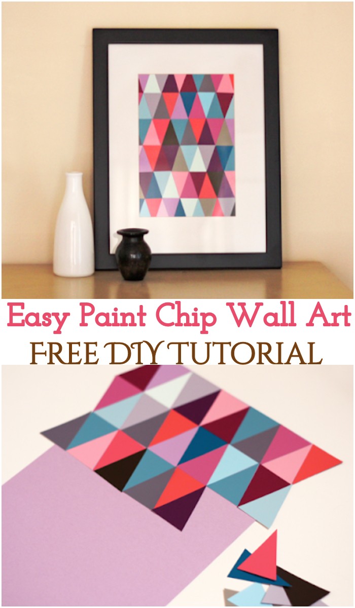 DIY Easy Paint Chip Wall Art