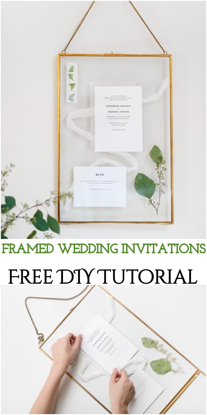 DIY Framed Wedding Invitations