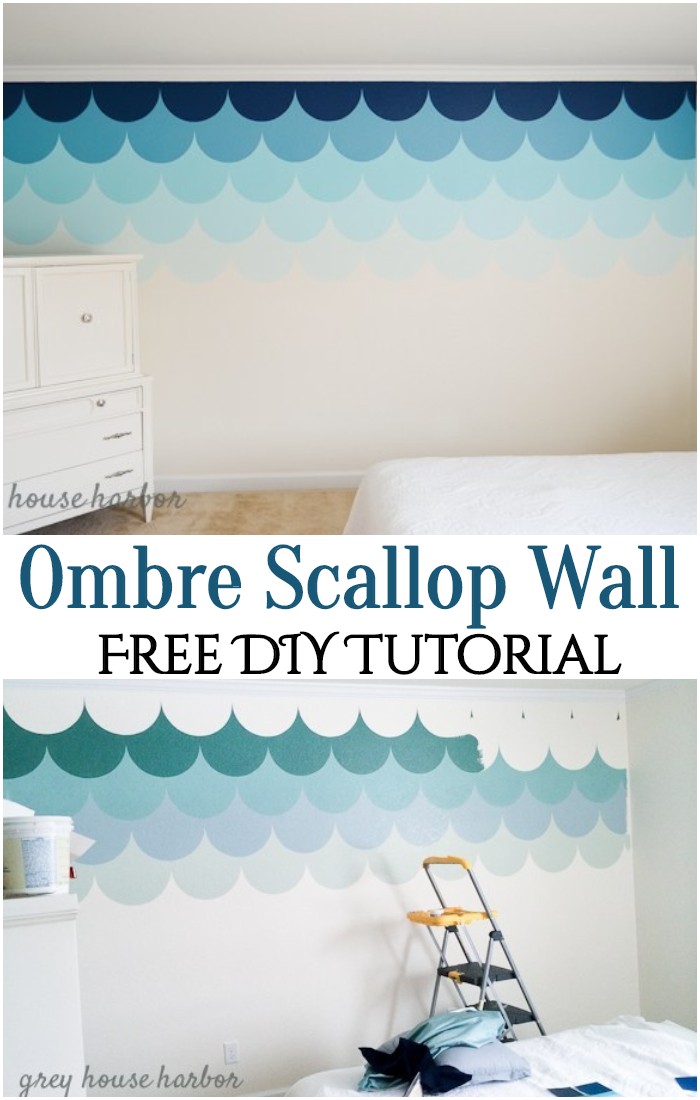 DIY Ombre Scallop Wall