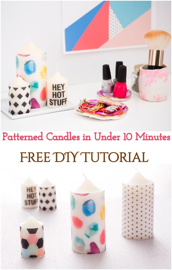 DIY Patterned Candles in Under 10 Minutes