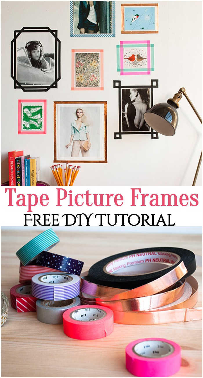 DIY Tape Picture Frames