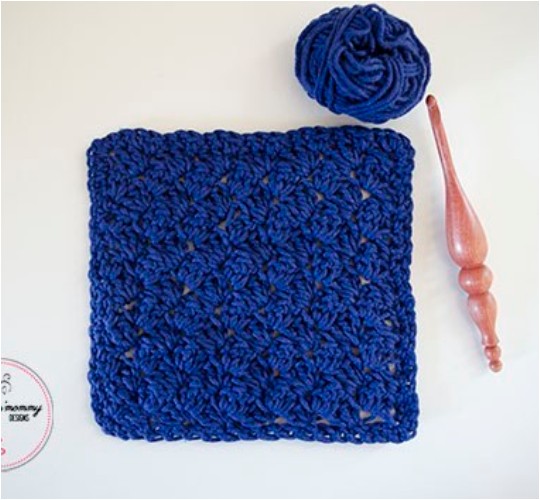 Crochet Modified Sedge Stitch Dishcloth