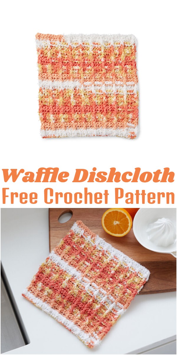 Crochet Waffle Dishcloth