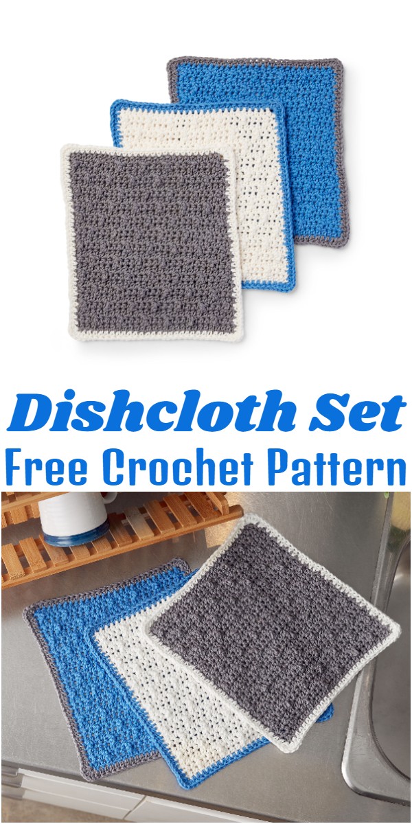 Free Crochet Dishcloth Set