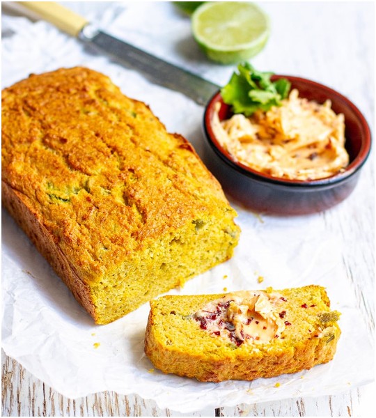 Jalapeno Coconut Paleo Bread With Chipotle Butter