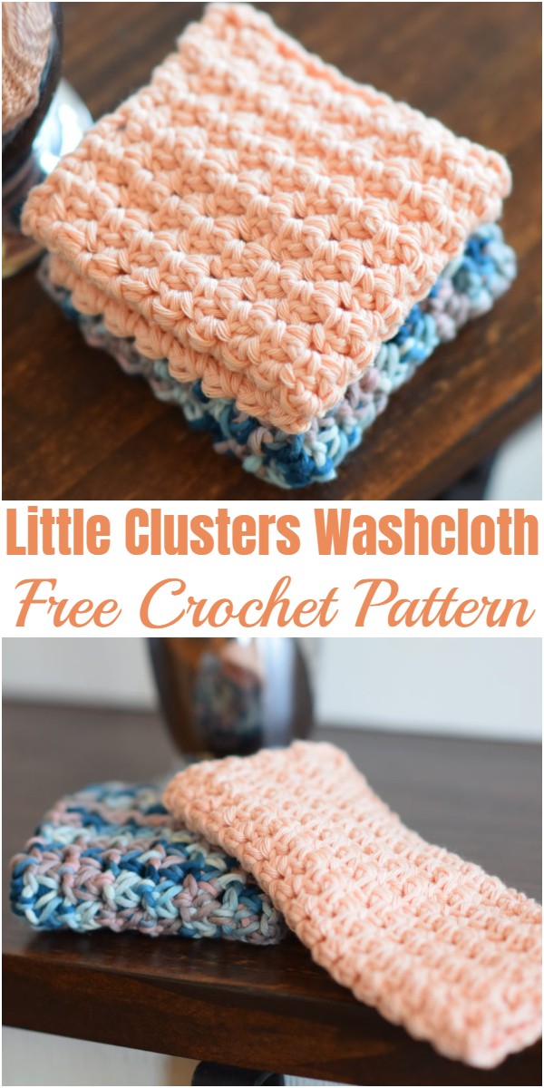 Little Clusters Washcloth Crochet Pattern