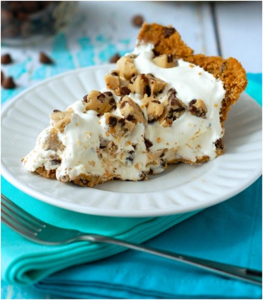 Chocolate Chip Cookie Crusted Cookie Dough Ice Cream Pie