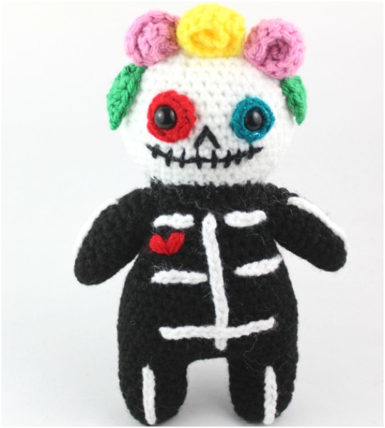 Crochet Sugar Skull Amigurumi