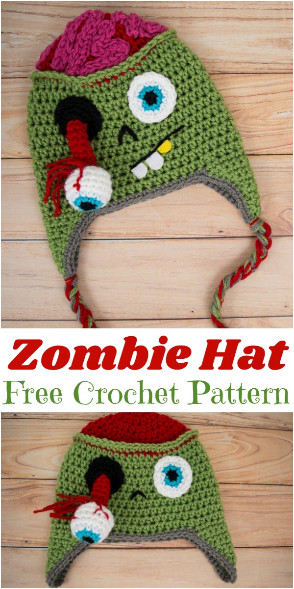 Free Crochet Zombie Hat Pattern