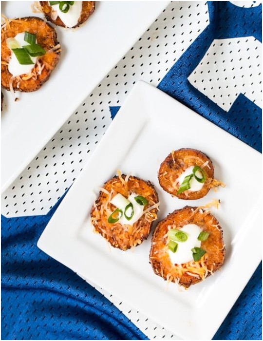 Healthy Loaded Sweet Potato Rounds