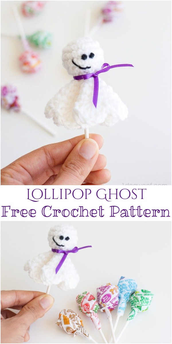 Lollipop Ghost Crochet Pattern