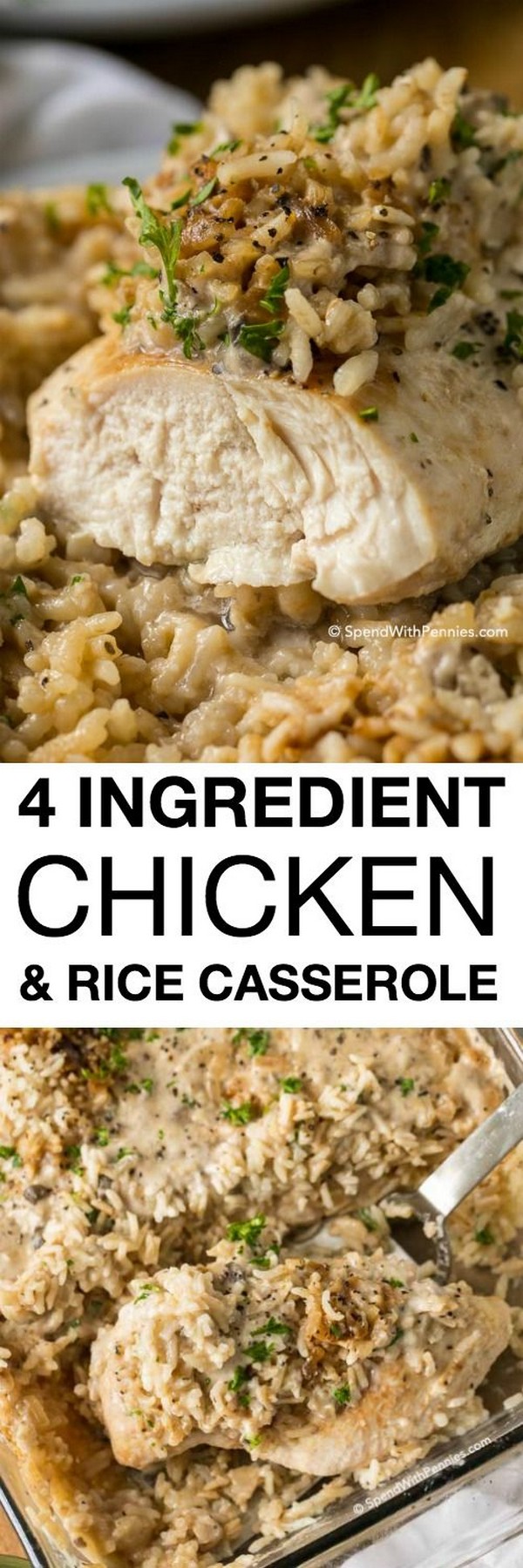 4 Ingredient Chicken Rice Casserole