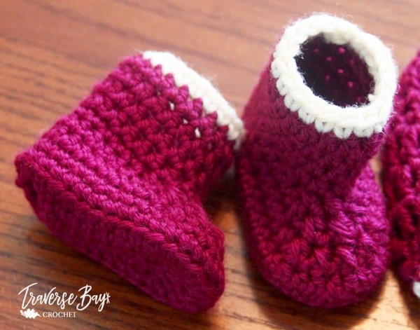 50 Min Easy Crochet Baby Booties