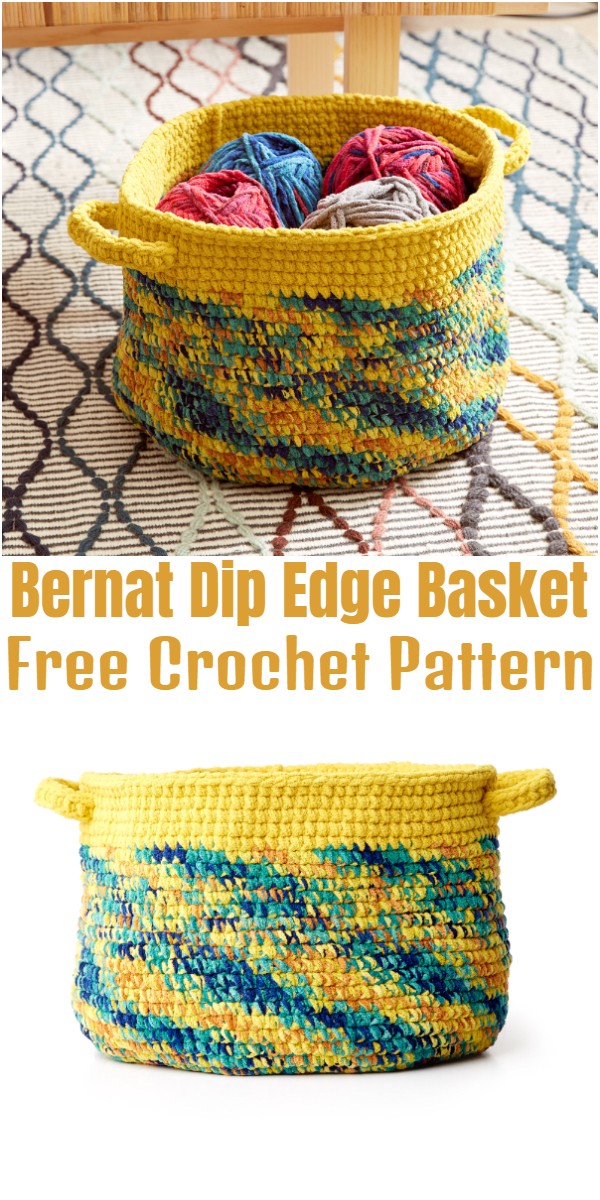 Bernat Dip Edge Crochet Basket