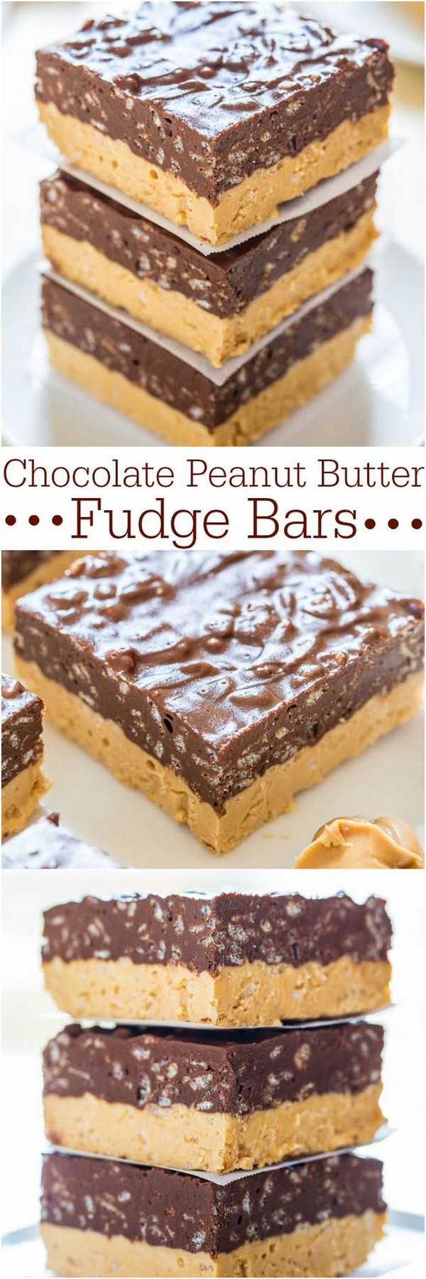 Chocolate Peanut Butter Fudge Bars