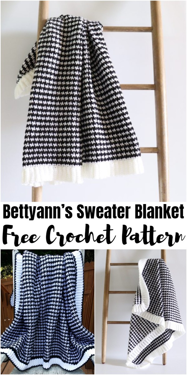 Crochet Bettyann’s Sweater Blanket
