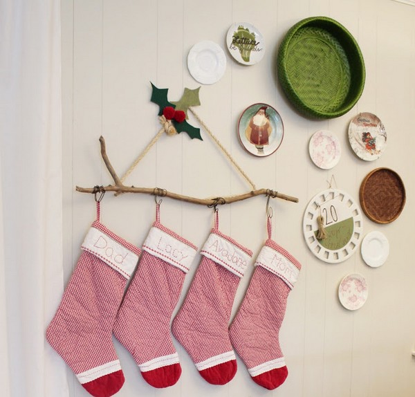 DIY Christmas Stocking Hanger