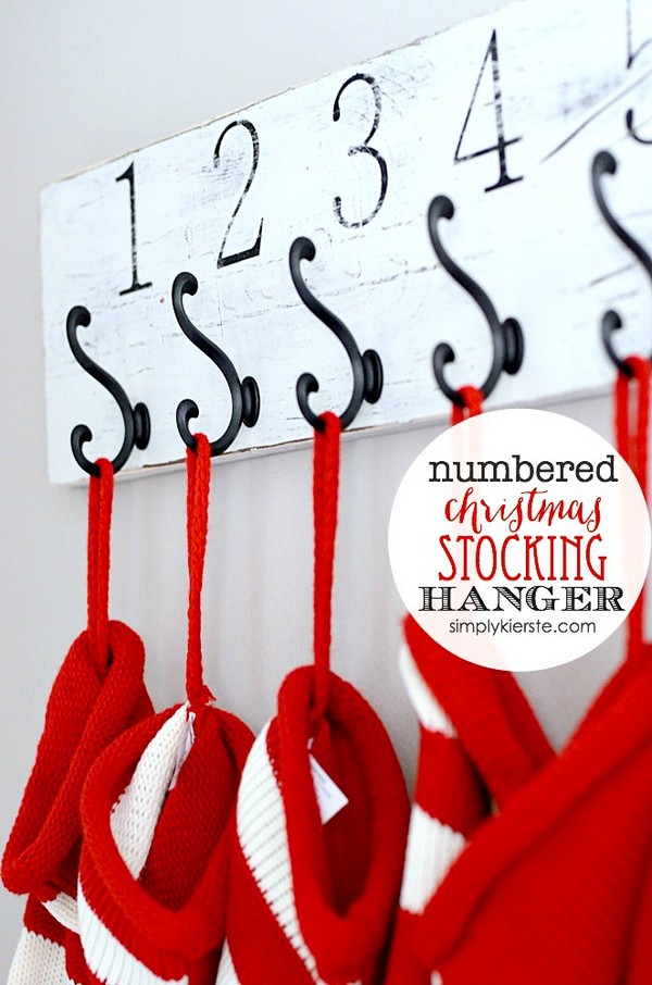 Easy Numbered Christmas Stocking Hanger