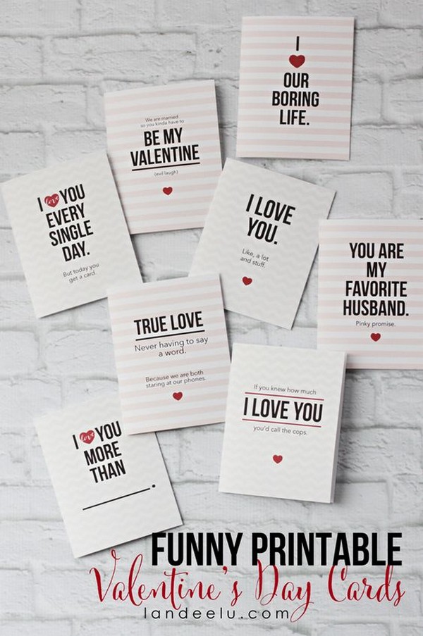 Funny Printable Valentine’s Day Cards