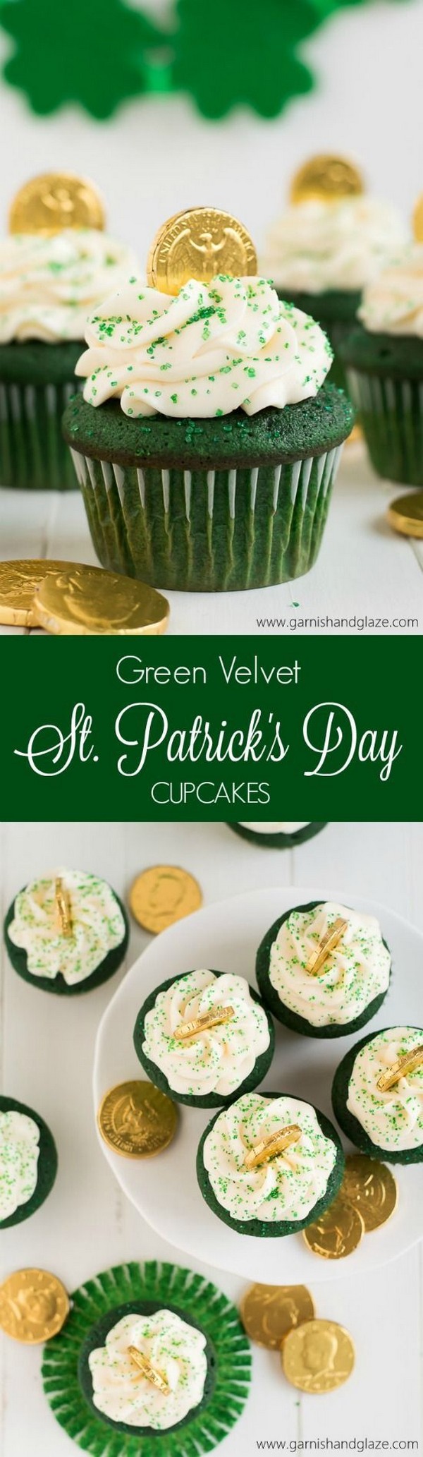 Green Velvet St. Patrick’s Day Cupcakes